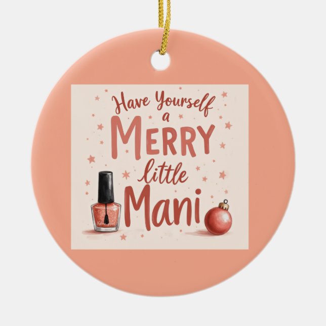  Beautiful tree bauble for any manicure Lover Ceramic Tree Decoration (Front)