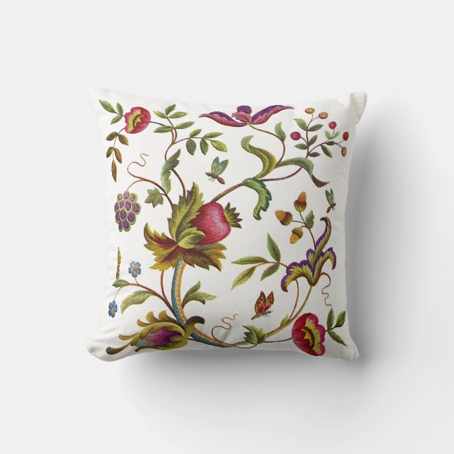 Beautiful Tree of Life Embroidery Pattern Cushion (Front)