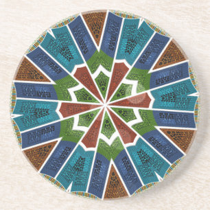 Beautiful Trendy Asian Textile Design Art Print Coaster