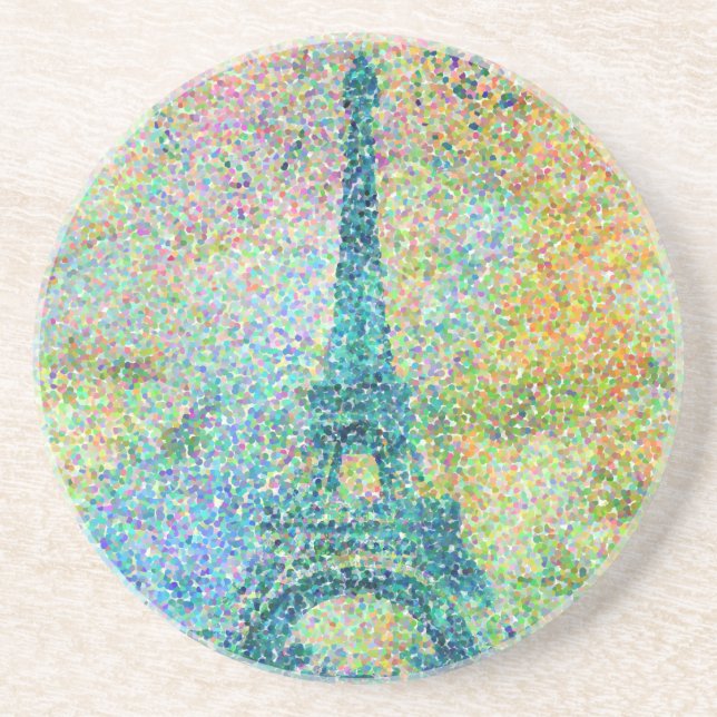 Beautiful trendy girly vintage Eiffel Tower France Coaster (Front)