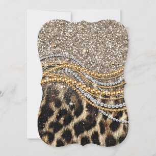 Beautiful trendy leopard faux animal print