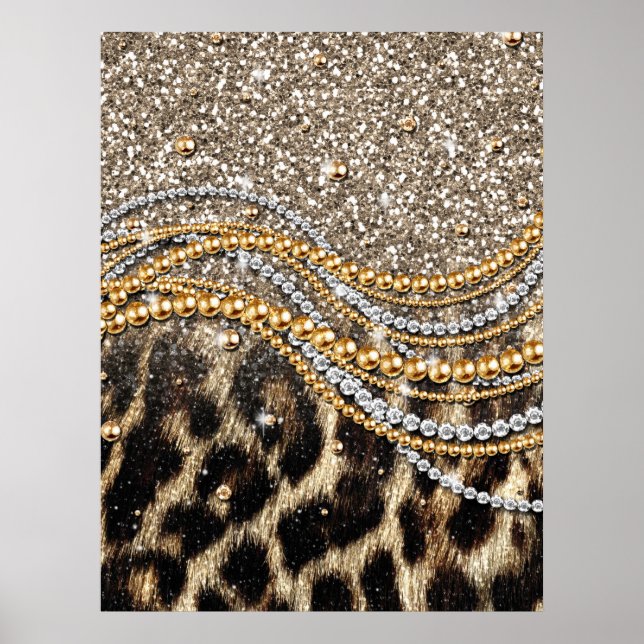 Beautiful Trendy Leopard Faux Animal Print (Front)
