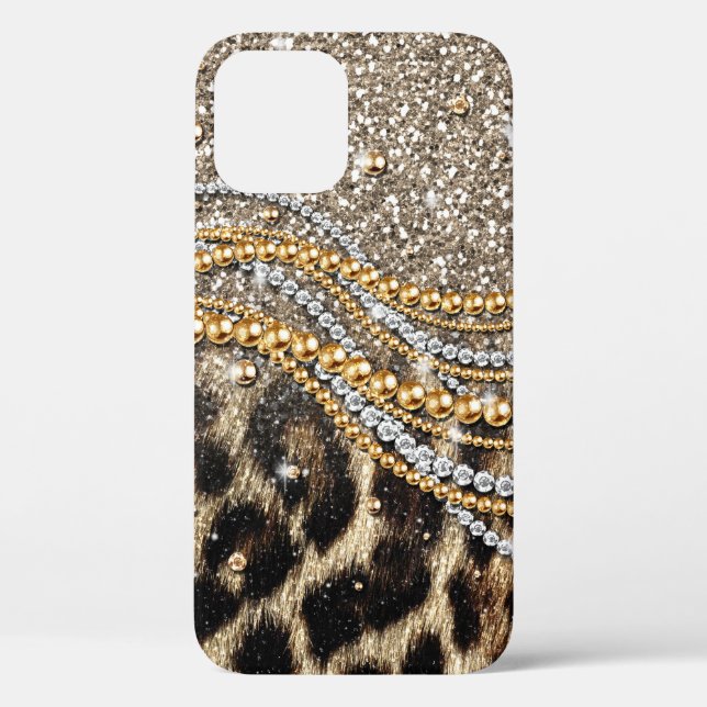 Beautiful Trendy Leopard Faux Animal Print Case-Mate iPhone Case (Back)