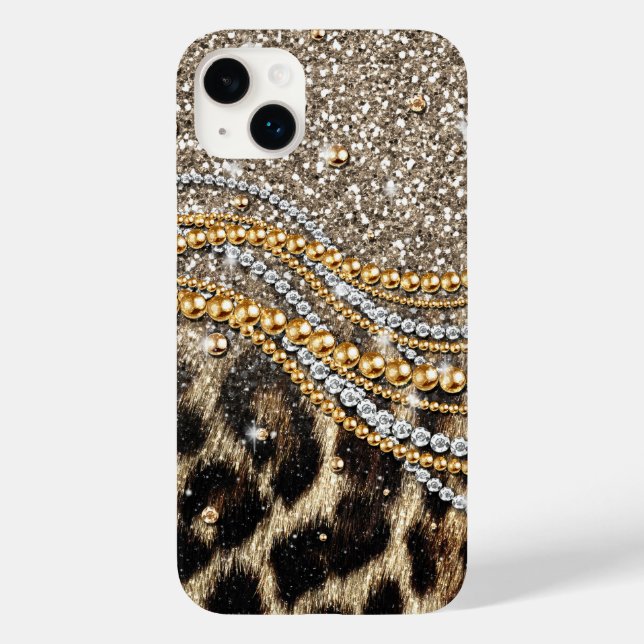 Beautiful Trendy Leopard Faux Animal Print Case-Mate iPhone Case (Back)