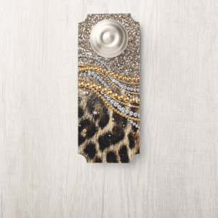 Beautiful Trendy Leopard Faux Animal Print Door Hanger