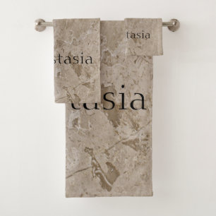 Beautiful Trendy Marble, Eyes Bath Towel Set