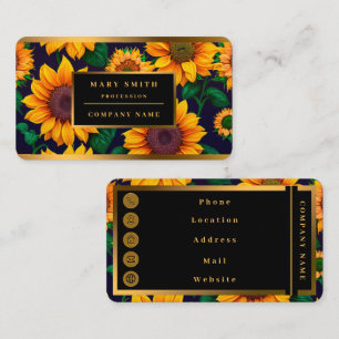 Beautiful Trendy Sunflower Collection Business Card