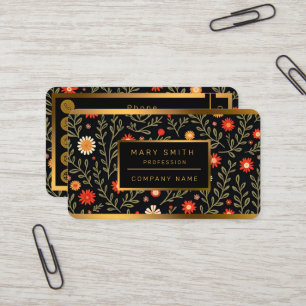 Beautiful Trendy Vintage Floral Collection Business Card