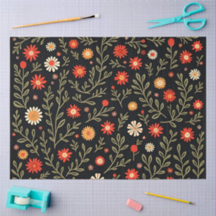 Beautiful Trendy Vintage Floral Collection Tissue Paper