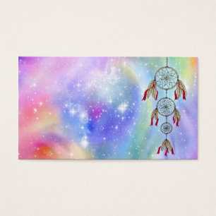 Beautiful trendy whimsical dream-catcher feathers