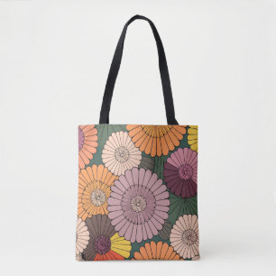 beautiful tribal art watercolor floral Tote Bag