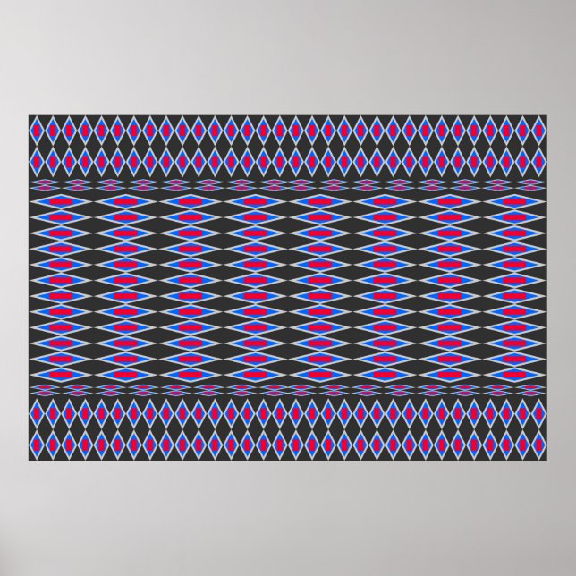 beautiful tribal fabric pattern, fabric pattern ba poster (Front)