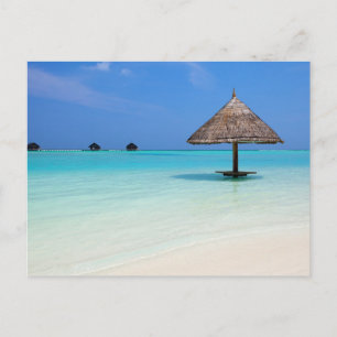 Beautiful tropical beach at Maldives Postcard