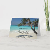Beautiful Tropical Beach Ocean Paradise Birthday