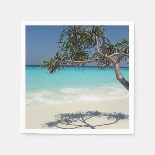 Beautiful Tropical Beach Ocean Paradise Napkin (Front)