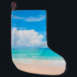 Beautiful tropical beach with blue sky and white c small christmas stocking<br><div class="desc">Beautiful tropical beach with blue sky and white clouds abstract texture background. Summer vacation and holiday business travel concept. Vintage tone filter effect color style. 
adventure,  background,  bay,  beach,  beautiful,  beauty,  blue,  calm,  caribbean,  cloud,  coast,  coastline,  day,  freedom,  fresh,  holiday,  hot,  hotel,  idyllic,  island,  vintage,  retro,  illustration</div>