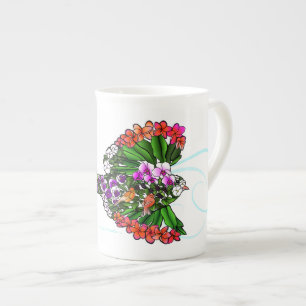 Beautiful Tropical Birds in Love Bone China Mug