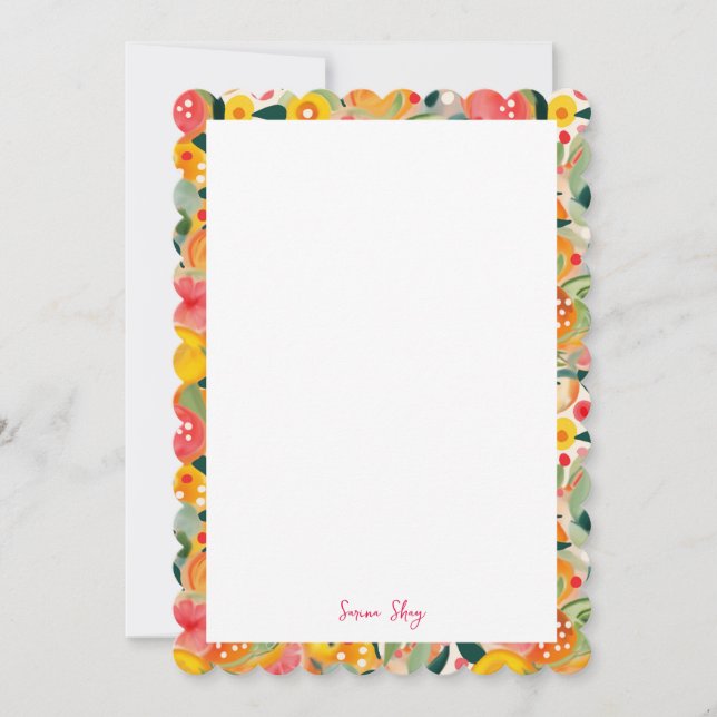 Beautiful Tropical Citrus Botanical Pattern  Invitation (Front)