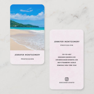 Beautiful Tropical Destination Scenic Beach Business Card
