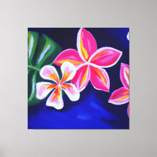 Beautiful tropical floral painting art canvas pri