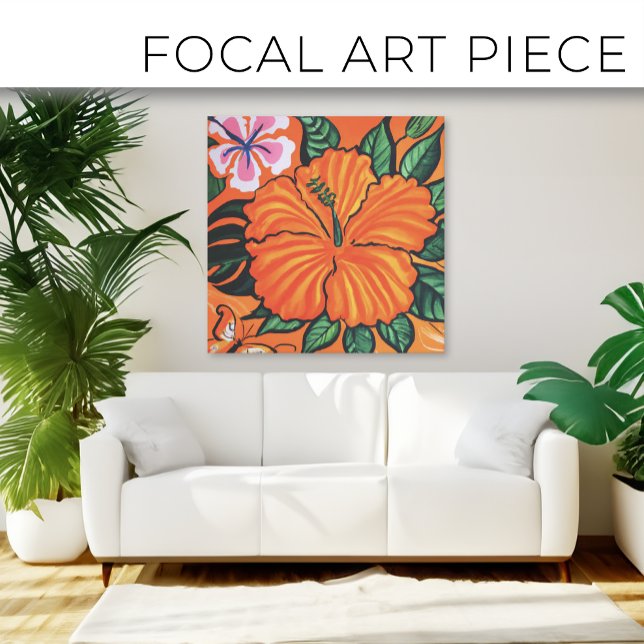 Beautiful tropical floral painting art  canvas pri (Creator Uploaded)
