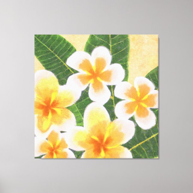 Beautiful tropical floral painting art  canvas pri (Front)