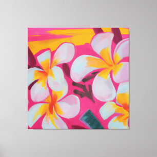Beautiful tropical floral painting art canvas pri