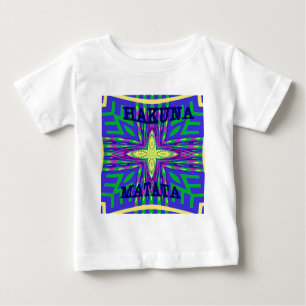 Beautiful Tropical Hakuna Matata Kanga Artwork Baby T-Shirt