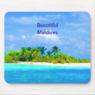 Beautiful Tropical Island in the Maldives Mouse Pad