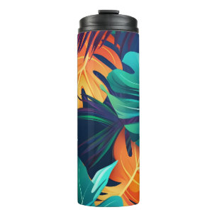 Beautiful Tropical Leaves Thermal Tumbler