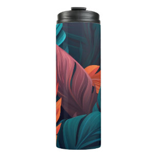 Beautiful Tropical Leaves Thermal Tumbler