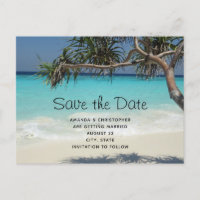 Beautiful Tropical Ocean Paradise Save the Date   