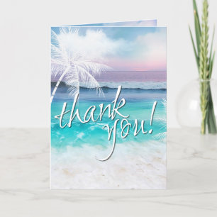 BEAUTIFUL TROPICAL OCEAN SUNRISE Thank You Card