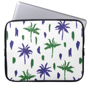 Beautiful tropical palm trees pattern laptop sleeve