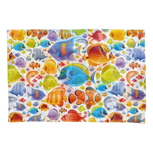 Beautiful Tropical Sea Fish Pillowcase (Front)