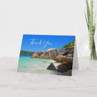 Beautiful Tropical Sea Rocky Coastline Thank You