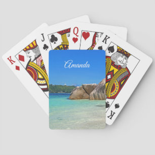 Beautiful Tropical Sea with a Rocky Beach Playing Cards