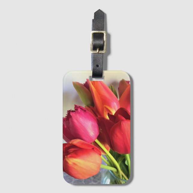 Beautiful Tulip Bouquet Luggage Tag (Front Vertical)