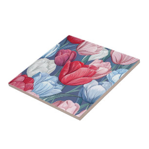 Beautiful Tulip Ceramic Tiles For Home Decor