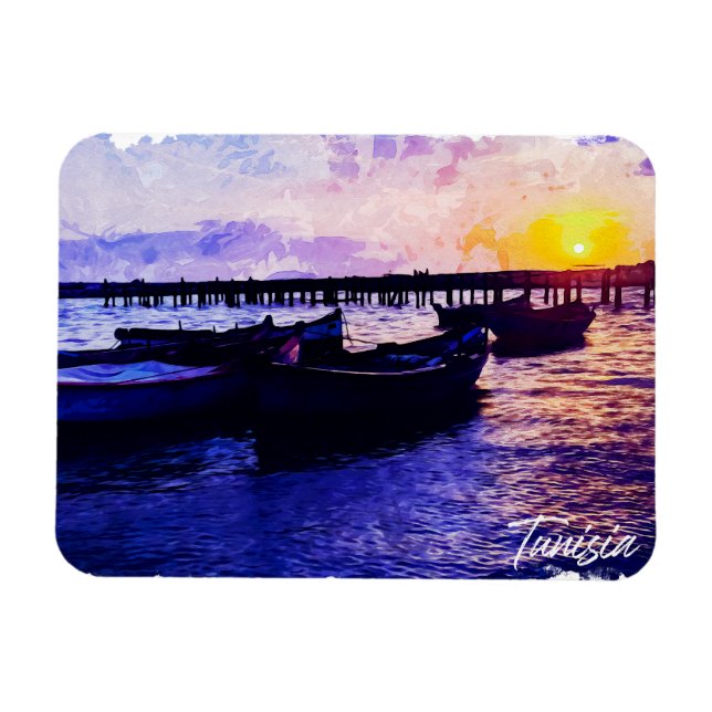 Beautiful Tunisia Vacation Souvenir Magnet (Horizontal)