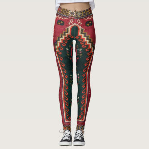 Beautiful Turkish antique rug Leggings