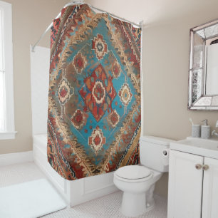 Beautiful Turkish Old Pattern Trendy Collection Shower Curtain
