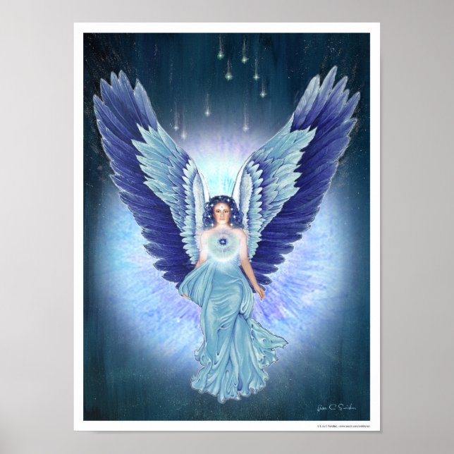 Beautiful Turquoise Angel Poster (Front)
