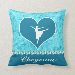 Beautiful Turquoise Dancer with Monogram Cushion