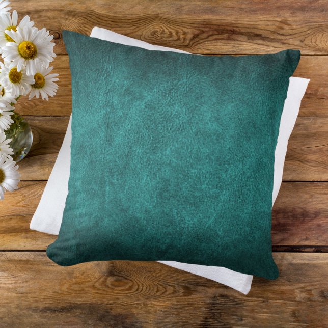 Beautiful Turquoise Old World Faux Leather Cushion (Creator Uploaded)