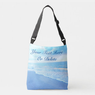 Beautiful Turquoise Personalised Beach Tote Bags