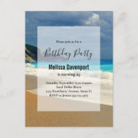 Beautiful Turquoise Sea Tropical Photo Birthday