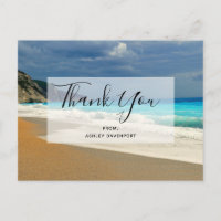 Beautiful Turquoise Sea Tropical Photo Thank You