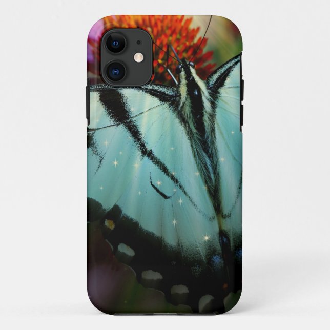 Beautiful Turquoise Swallowtail Butterfly Case-Mate iPhone Case (Back)