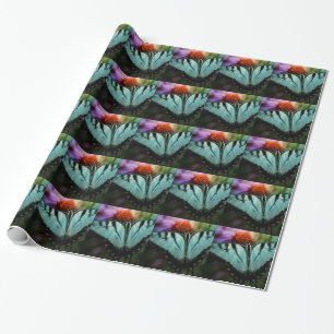 Beautiful Turquoise Swallowtail Butterfly Wrapping Paper